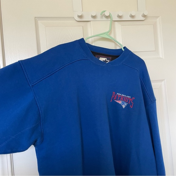 Mens Vintage Starter Patriots Sweater blue in XL - Picture 2 of 6